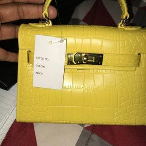 small yellow clutch